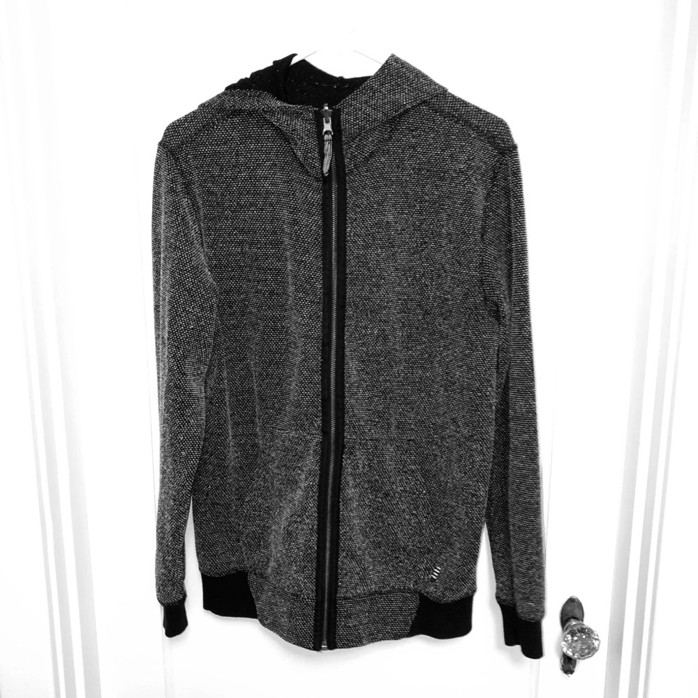 Black reversible hoodie